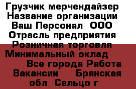 Грузчик-мерчендайзер › Название организации ­ Ваш Персонал, ООО › Отрасль предприятия ­ Розничная торговля › Минимальный оклад ­ 12 000 - Все города Работа » Вакансии   . Брянская обл.,Сельцо г.